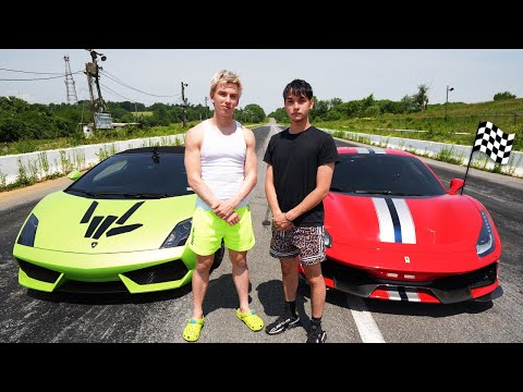 Ferrari 488 Pista vs Stephen Sharer's Lamborghini Sharerghini | DRAG RACE