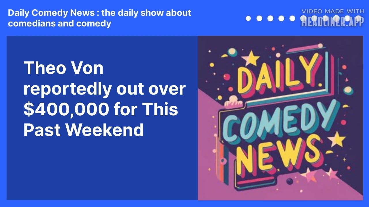 Theo Von reportedly out over $400,000 for This Past Weekend