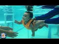 Baby Swims Underwater Smart Fish Method Front Submersion Swim