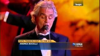 Andrea Bocelli "The Lord's Prayer" Pope Francis Philadelphia 9.26.15 Ken Bertwell