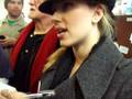 Scarlett Johansson Signing Autographs At Obama Office
