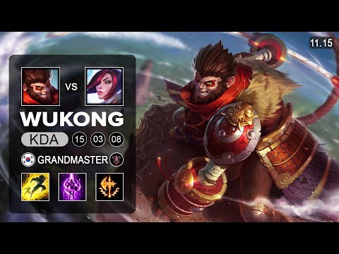 Wukong Top vs Fiora - KR Grandmaster Patch 11.15