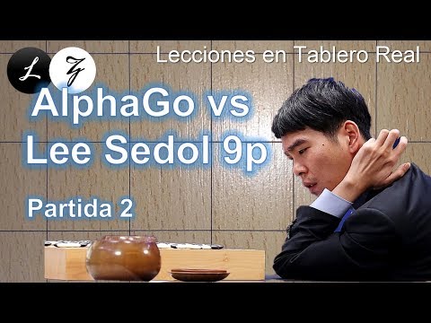 Lecciones en Tablero Real - AlphaGo vs Lee Sedol 9p | Partida 2