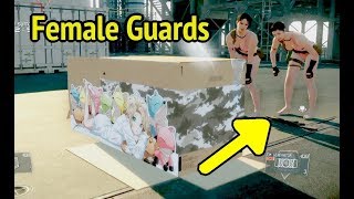 Female Guard Reactions to Cardboard Box in Metal Gear Solid V: Phantom Pain (MGS5)