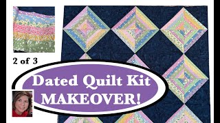 ♻️ 2 of 3 ♻️ THREE Charity Quilts from ONE QUILT KIT | $6.00 Dated Quilt Kit Makeover! |