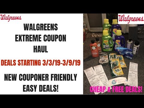 Walgreens Extreme Coupon Haul~In Store Couponing~Deals Starting 3/3/19~Lots of Cheap & FREE Products Video