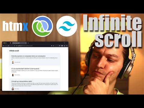 Infinite Scroll with HTMX, Clojure and TailwindCSS - live coding tutorial