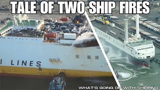 MV Delphine in Zeebrugge 2025 vs Grande Costa D'Avorio in Newark 2023 | A Tale of Two Ship Fires