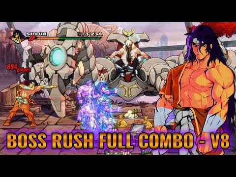 Streets of Rage 4/ V8/ Boss Rush/ Shiva/ Full Combo (Final Crash + Spirit Set Build)!