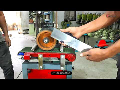 Ramato 150 X 2000 MM ( 6" X 80" ) 3 HP   3 HP TWO HEAD AUTOMATIC CONVEYOR BASED BELT GRINDER