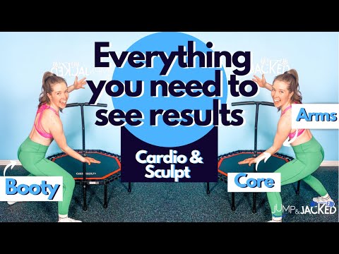 Full Body Cardio & Sculpt Workout - Fun Trampoline Workout / Rebounding
