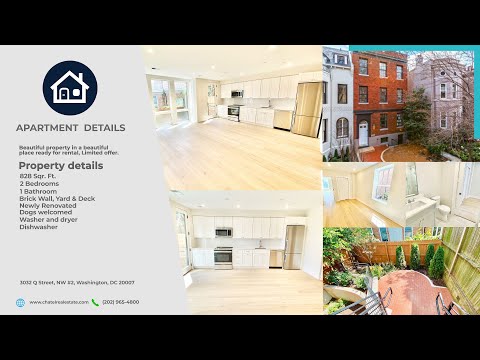 FOR RENT: Luxury Apartment Tour in Georgetown - 3032 Q Street, NW #2, Washington, DC 20007