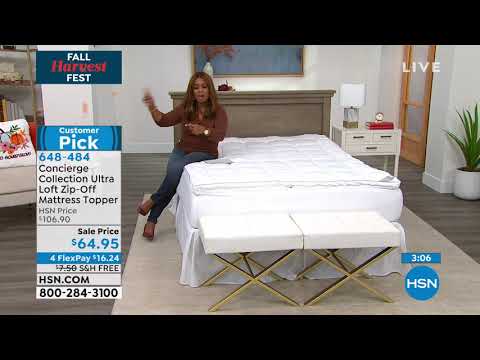 Concierge Collection Ultra Loft ZipOff Mattress Topper