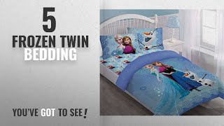 Top 10 Frozen Twin Bedding [2018]: Disney Frozen Springtime Frost Twin Comforter Set with Fitted