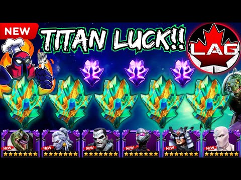 🍀CEO LUCK! Huge 7🌟& Titan Crystal Opening Opening! NEW Pools of OP Champions! Hunting Lizard! - MCOC