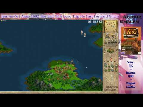 [WR] Anno 1602 The End of A Long Trip Any% No Fast Forward Glitchless 10:20.933 RTA