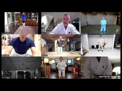 JSKA Rochester Virtual Dojo 2/3/24 1st Half-Nidan Kihon
