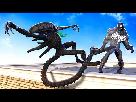 Fighting a XENOMORPH as Venom - Overgrowth Mods Gameplay