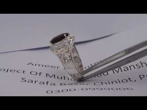 AAE 1136 African Ruby (Yaqoot) 925 Chandi Ring