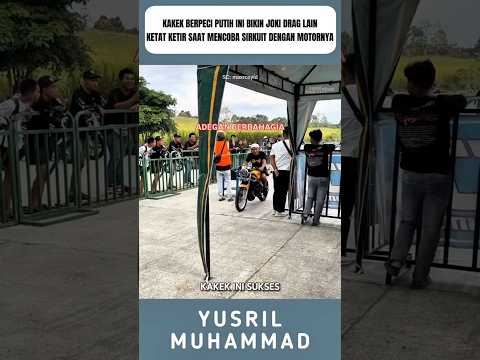Kakek ini mencoba sirkuit drag race dengan motor Ninjanya #shorts