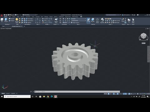 How to make a 3d Gear in AutoCAD 2022