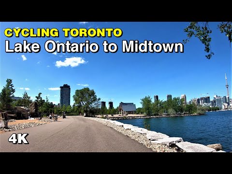 Cycling Toronto - Lake Ontario to Midtown [4K]