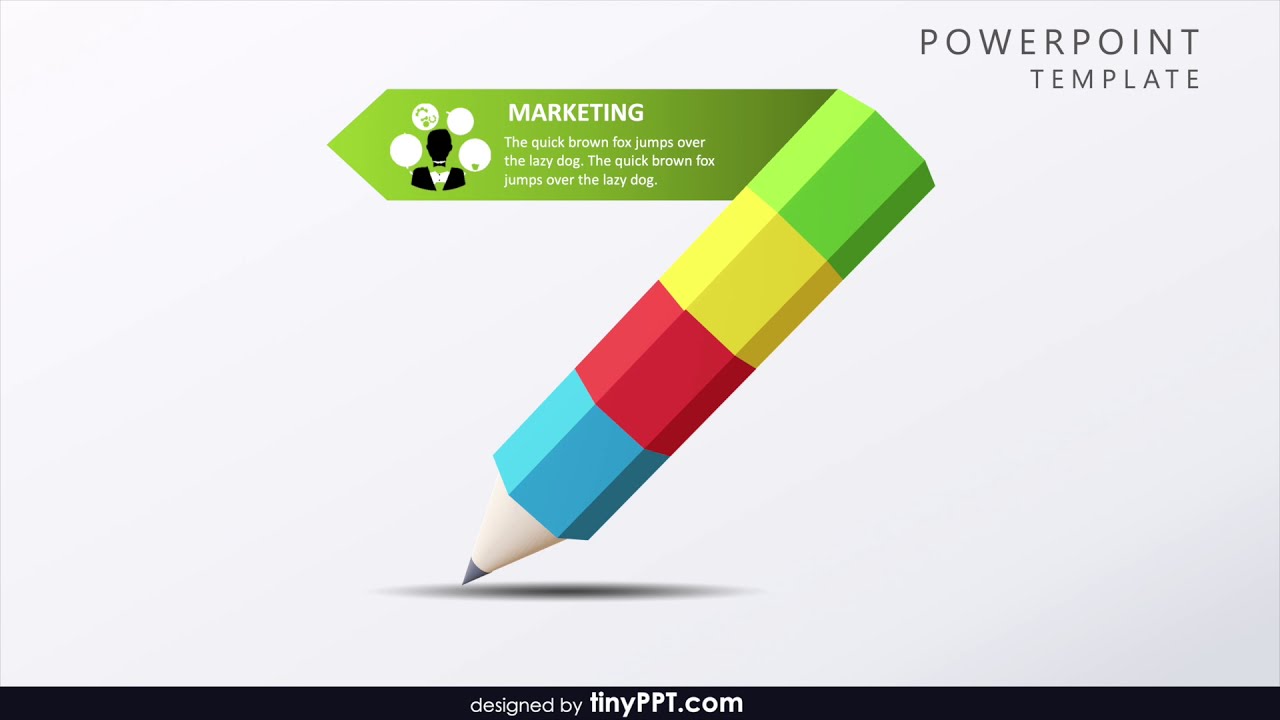 3D Pencil Objects With Morph PowerPoint Template Free Download | Smooth Animated Writing Effect PPT