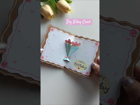 CUTE POP UP Handmade Birthday Card With Bouquet creation!