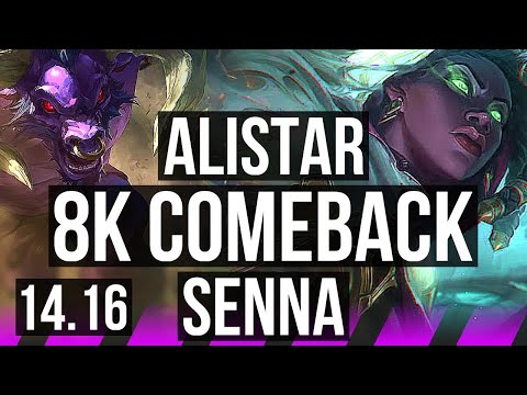 ALISTAR & Vayne vs SENNA & Twitch (SUP) | 8k comeback, 600+ games | EUW Master | 14.16