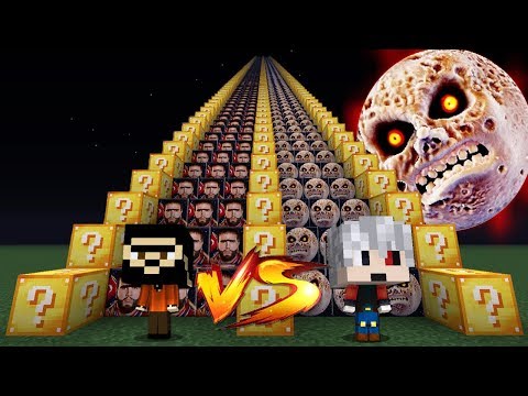 RECEP İVEDİK VS KORKUNÇ AY MERDİVEN ŞANS BLOKLARI - Minecraft