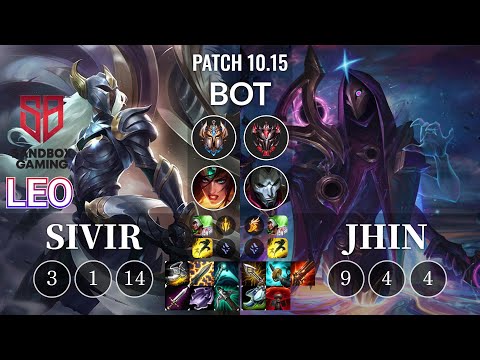 SB Leo Sivir vs Jhin Bot - KR Patch 10.15