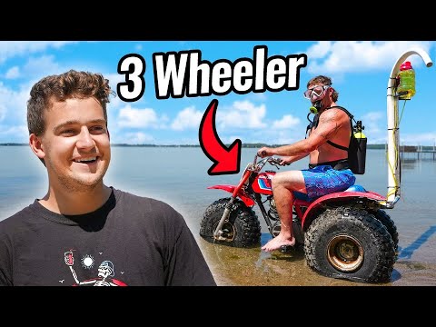 Riding my Three Wheeler Under Water