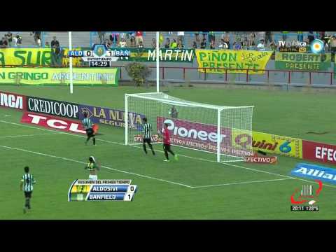 RESUMEN PRIMER TIEMPO - ALDOSIVI 0 BANFIELD 1 - FECHA 21 B NACIONAL (15 02 2013