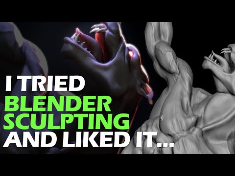 Forcing Myself to SCULPT in BLENDER... Zbrush vs Blender