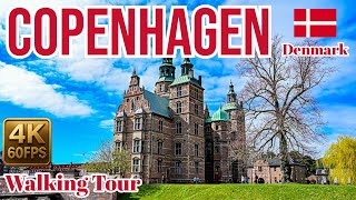 Copenhagen Denmark Walking Tour Part 2 in 4K | Strøget, Amalienborg & Rosenborg Castle – April 2025
