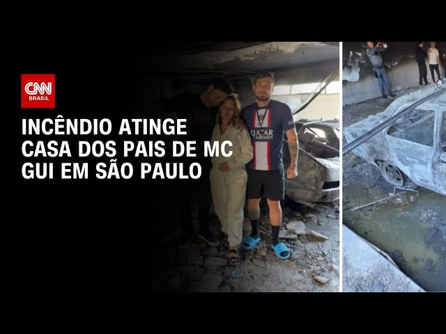 Vídeo: Casa dos pais de MC Gui pega fogo em São Paulo | AGORA CNN