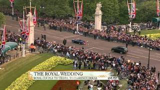 Royal couple's license plate: JU5T WED