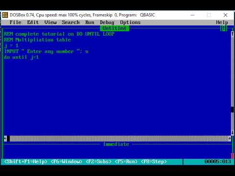 Complete Tutorial On Do Until Loop Statement Generate Multiplication Table Qbasic