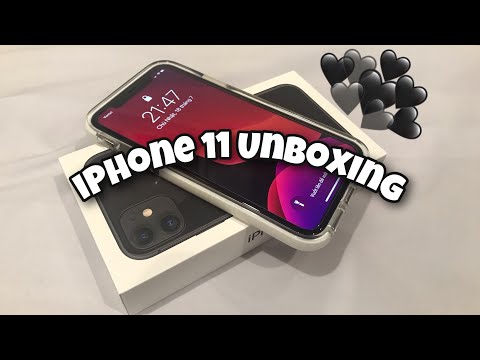 iPhone 11 + accessories UNBOXING 2021 | black, 64gb 🖤
