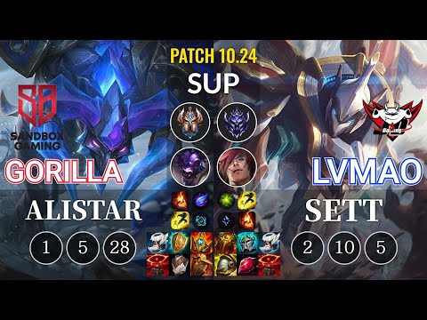 SB GorillA Alistar vs JDG LvMao Sett Sup - KR Patch 10.24