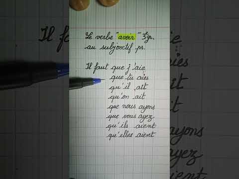 le verbe avoir au subjonctif présent