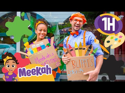 Meekah & Blippi's Art & Crafts Marathon! | Educational Videos for Kids