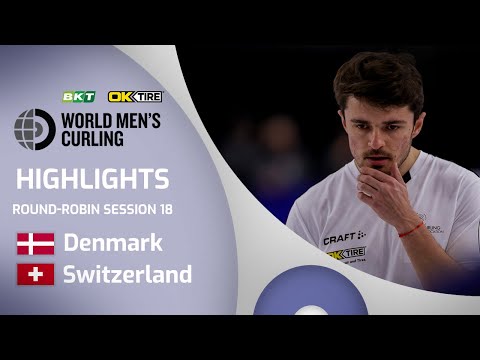 HIGHLIGHTS: Denmark v Switzerland -Round robin -BKT Tires & OK Tire World Men's Curling Championship
