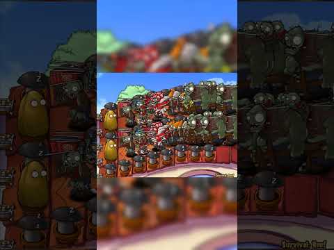 Doom-Shroom Explosion in Roof - Plants vs Zombies #shorts #pvz #pvzmods