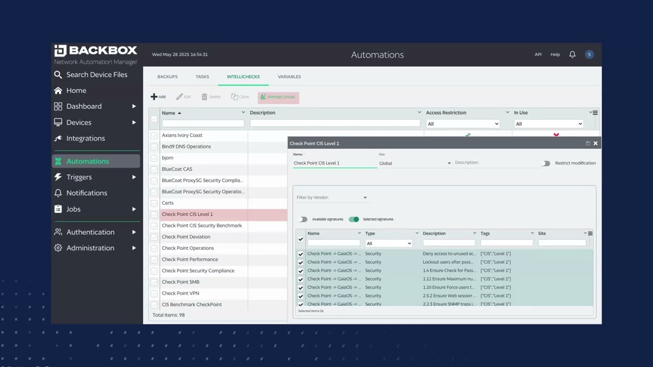 Ensuring Network Infrastructure Compliance with BackBox