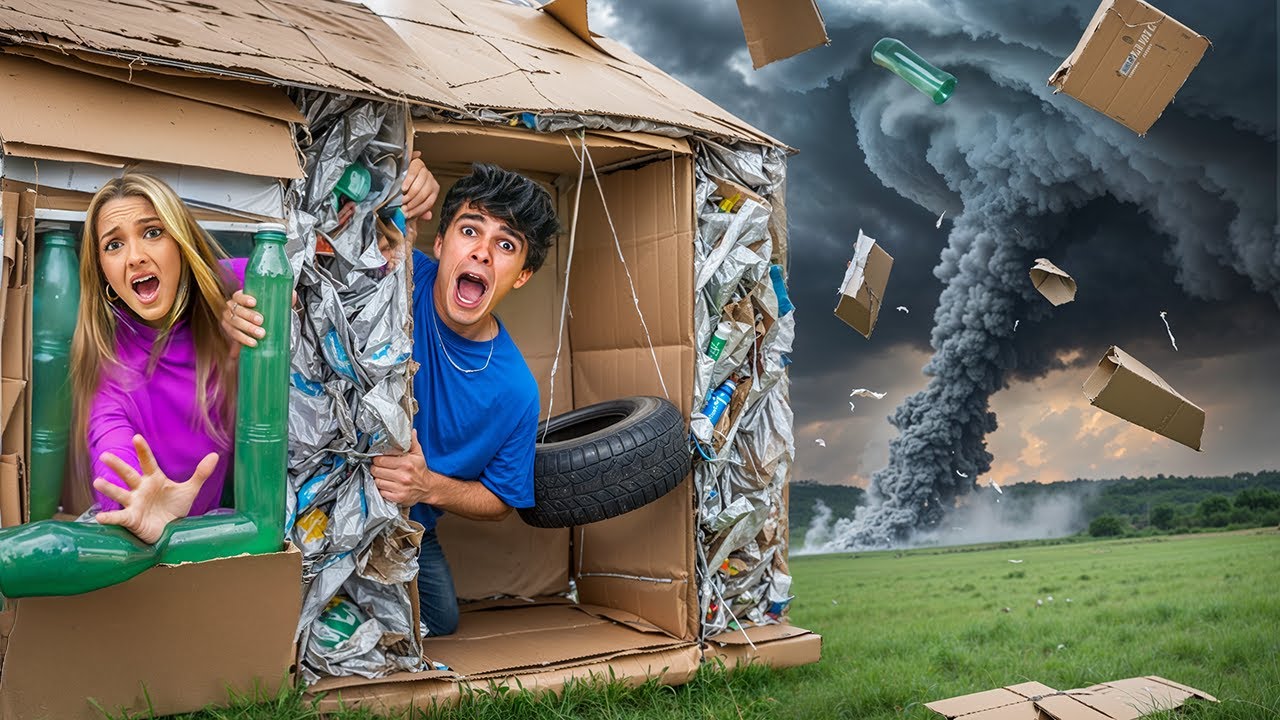 Who Can Build The Best Safe House Out Of Trash!