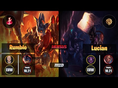 MagiFelix RUMBLE (Mid) [Electrocute] VS LUCIAN - Master EUW Patch 10.21