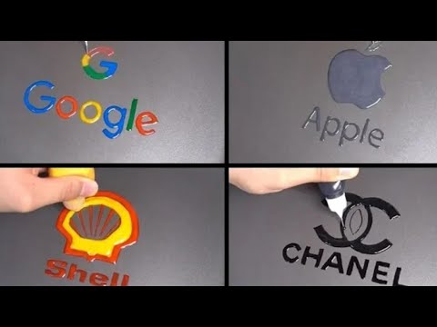 Prand Logos Pancake art Google, Apple, shell, chanel