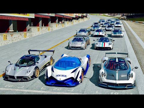 Devel Sixteen vs Pagani Hypercars at Imola GP