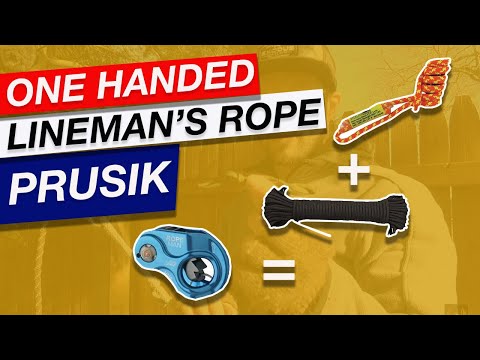 One Handed Lineman's Belt With A Prusik | Turn Your Prusik Into An Ascender for 10 Cents | (Video)
